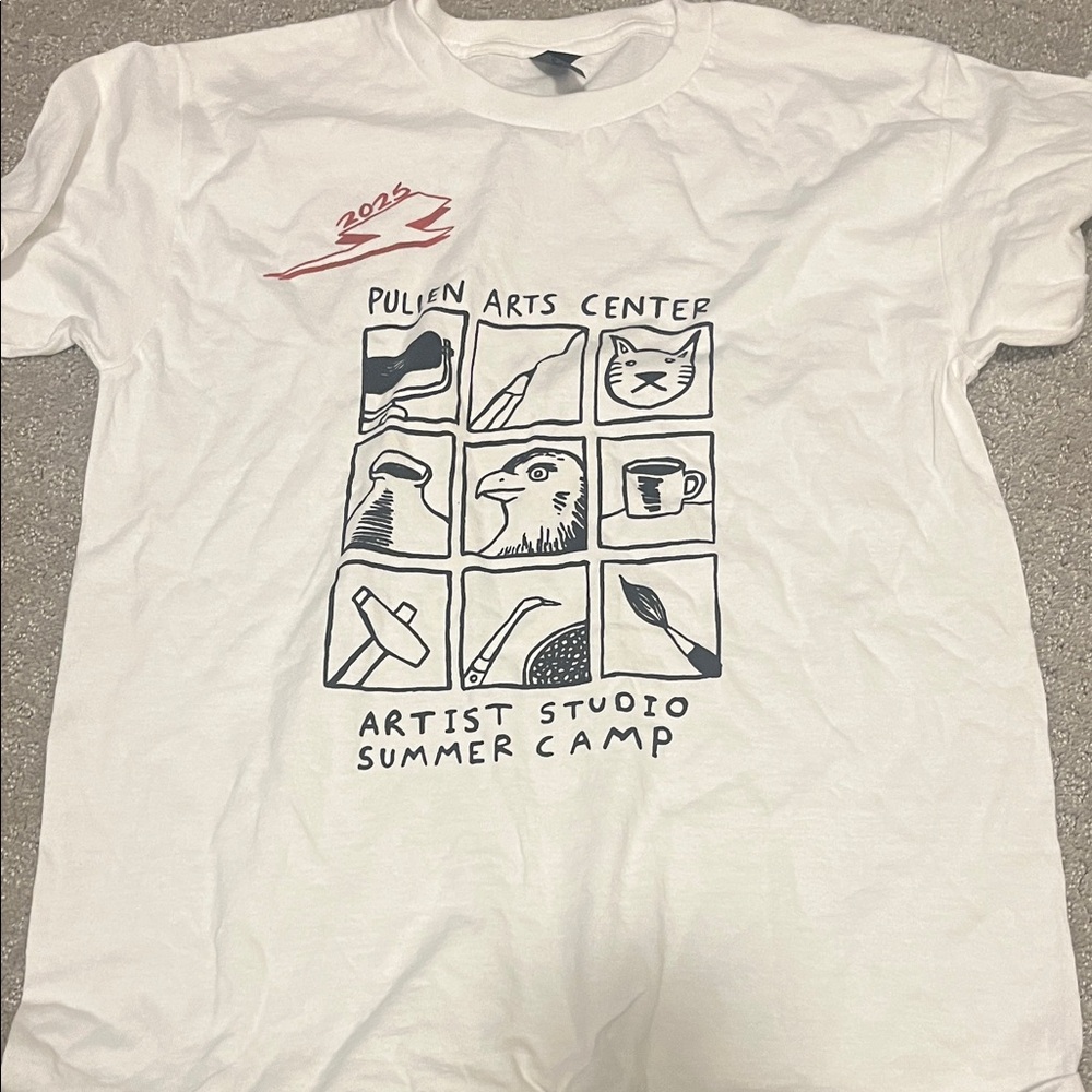 New Kids Arts Graphic Tee White T-Shirt Size L